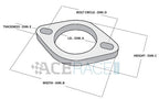2.500" ID 2-Bolt Exhaust Flange 304 Stainless