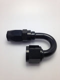 Fragola -10AN Male Rad Fitting x 180 Degree Pro-Flow Hose End - Black