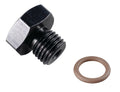 Fragola -3AN Port Plug 3/8-24 - Black