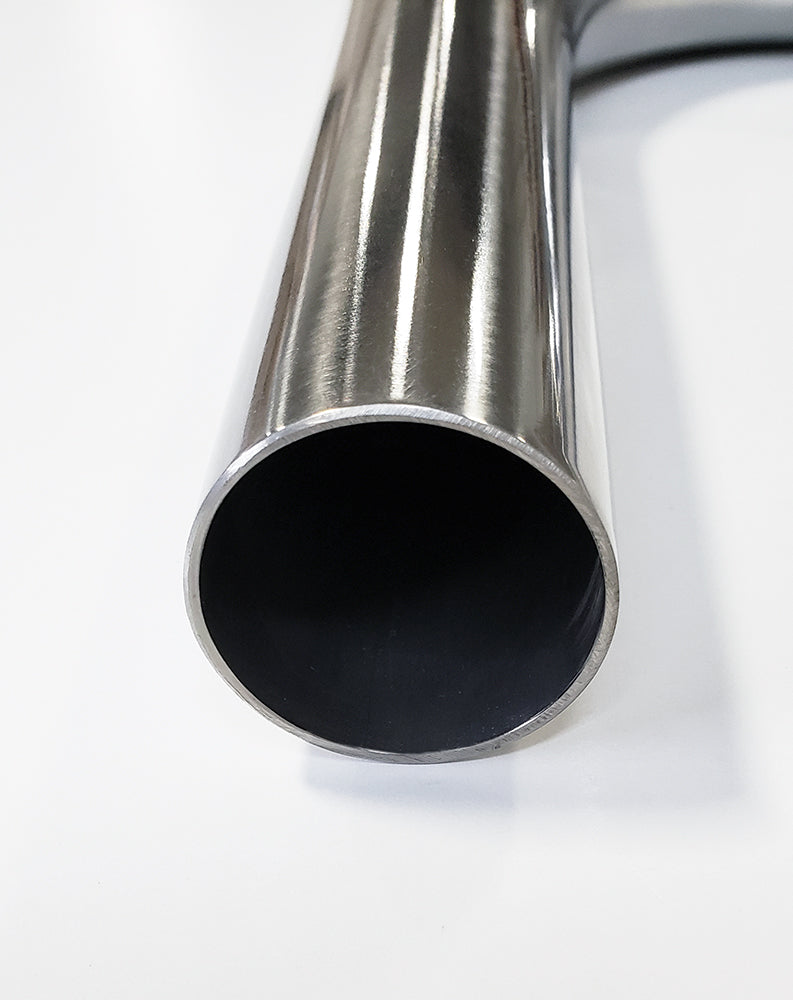 2.500" 16ga 45° Mandrel Bend - (3.750" CLR / 6.000" Legs) - Polished OD - 304 Stainless