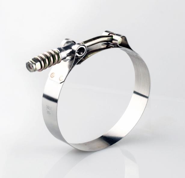 Light Duty Spring Loaded T-Bolt Clamp 304 Stainless - For 4.000" ID Silicone (Clamping Range: 4.28" - 4.58")