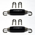 Stainless Bros Spring Tab Kit - 5 Pack SS304 (5 Springs 10 Hooks and 5 Black Silicone Sleeves)