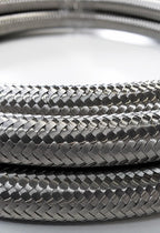-16AN Stainless Steel Braided Flex Hose with Reinforced Rubber Liner - 20 Foot Length